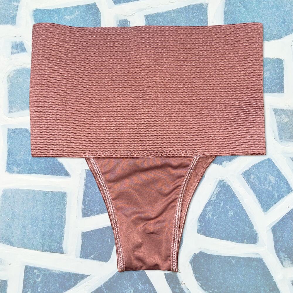New‎ Large High Rise Lower Tummy Control Shapewear Panty Cincher Belly Band Dark